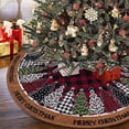 thumbnail image 1 of Christmas Tree Skirt 36 Inch, Red and Black Buffalo Plaid Xmas Tree Skirts, Winter Christmas Trees Mat for Home Party Holiday Indoor Outdoor Decorations, 1 of 6