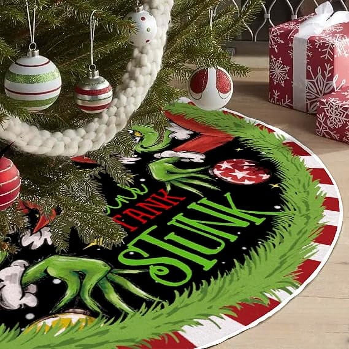 Christmas Tree Skirt 36 Inches Grinch Tree Skirt Xmas Tree Skirt New