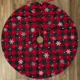 thumbnail image 1 of Christmas Tree Skirt 36 Inches, Large Xmas Tree Skirts, Perfect for Christmas Holiday Home Decoration(Red Plaid), 1 of 7