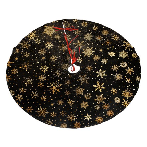 Christmas Tree Skirt 36" czw03_small_snow_flake_pattern_gold_dust_floating_christmas_tre_91e48166-6400-4956-9943-db52f8c265d1 Xmas Tree Skirts Mat for New Year Holiday Christmas Party Decorations