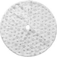 thumbnail image 1 of Christmas Tree Skirt 36 inch, Tree Skirt for Christmas Decoration, Snowflake Print Plush Sequins Mat for Xmas (Colorful Snowflake), 1 of 9