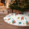 thumbnail image 1 of Christmas Tree Skirt 36 inches Mid Century Modern Retro Starburst Xmas Tree Skirts Mat Farmhouse Rustic Xmas Holiday Indoor Party Outdoor Decoration, 1 of 7