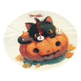 thumbnail image 1 of Christmas Tree Skirt 48" Halloween Pumpkin Cute Black Cat (76) Xmas Tree Skirts Mat for New Year Holiday Christmas Party Decorations, 1 of 1