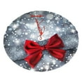 thumbnail image 1 of Christmas Tree Skirt 48" Shiny silver starry Christmas with red bow tie (2) Xmas Tree Skirts Mat for New Year Holiday Christmas Party Decorations, 1 of 5