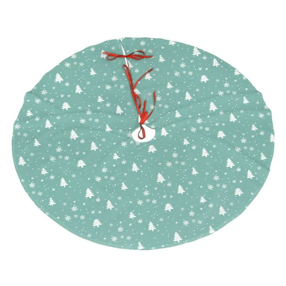 Christmas Tree Skirt 48" czw03_small_snow_flake_pattern_christmas_tree_pattern_blue_gree_03cc3a1b-15a0-47f5-ba81-41ade25e415c Xmas Tree Skirts Mat for New Year Holiday Christmas Party Decorations