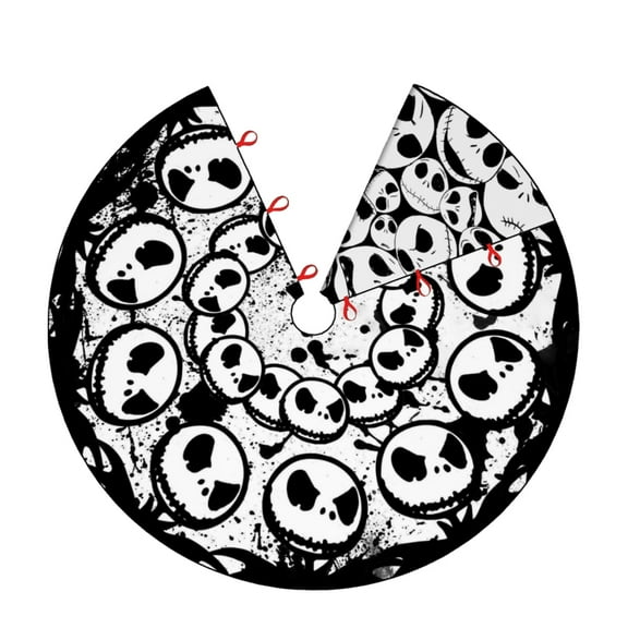 Christmas Tree Skirt 48 in,Reversible Double Sided Christmas Party Supplies for Home Tabletop Trees Holiday Decoration