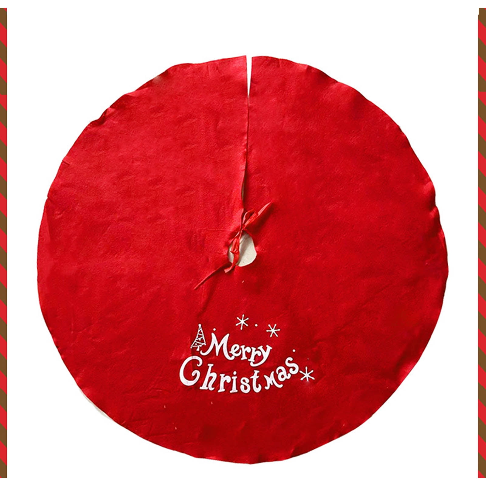 Christmas Tree Skirt 56 Inches, Large Xmas Tree Skirts, Red Tree Mat