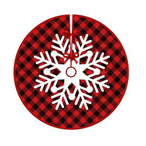 Christmas Tree Skirt, Artificial Fir Tree Skirt, Luxury Non-Woven Christmas Tree Mat with Needle and Sap Protection, 90x90cm Durable Holiday Tree Base Cover for Home and Office Decoration