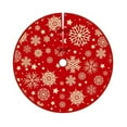thumbnail image 1 of Christmas Tree Skirt, Artificial Fir Tree Skirt, Luxury Non-Woven Christmas Tree Mat with Needle and Sap Protection, 90x90cm Durable Holiday Tree Base Cover for Home and Office Decoration, 1 of 3