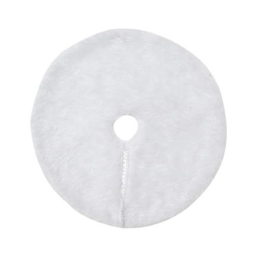 Christmas Tree Skirt Atmosphere Decoration Mini Fluffy Red White Edge Mini Christmas Tree Skirt
