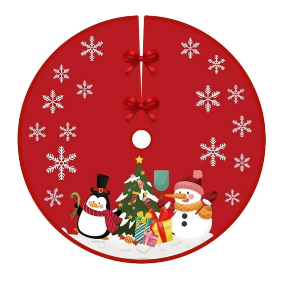 Christmas Tree Skirt Base Cover Xmas Tree Skirt Diameter 90cm Easy to Install Bottom Decor Christmas Ornaments for Home Decor C