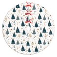 thumbnail image 1 of Christmas Tree Skirt,Blue and Gold Christmas Tree Pattern Christmas Tree Decor with Red Ribbon Ties,Round Shape,Christmas Decorations for Home 36"x36", 1 of 7