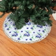Christmas Tree Skirt Blueberries Print Tree Halloween Tree Skirt Fall Winter Tree Skirt with