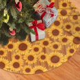 thumbnail image 1 of Christmas Tree Skirt, Brown Wood Grain Sunflower A Soft Plush Christmas Tree Decorations Indoor, Tree Skirts Mat for New Year Halloween Holiday Christmas Party Decor 36", 1 of 6