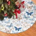 Christmas Tree Skirt, Butterfly print Plush Soft Christmas Tree