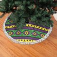 thumbnail image 1 of Christmas Tree Skirt, Carnival Mardi Gras Christmas Tree Decorations Indoor, Tree Skirts Mat With Tassel Trim for Halloween New Year Holiday Christmas Party Decor 36 Inches, 1 of 7