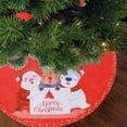 thumbnail image 1 of Christmas Tree Skirt - Cartoon Tree Collar Tree Mat Decor 35 Inch of Festive Fun for Your Christmas Xmas New Year Festive Winter Holiday Party Decorations, 1 of 6