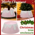 thumbnail image 1 of Christmas Tree Skirt Christmas Decoration – Pink Tree Skirt, Christmas Tree Collar Glitter Ice Cream Cone Metal Tree Collar(1), 1 of 5