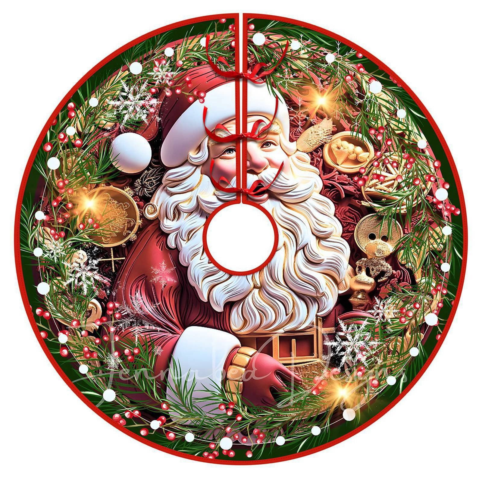 Christmas Tree Skirt Christmas Decoration Tree Skirt Pink Snowman