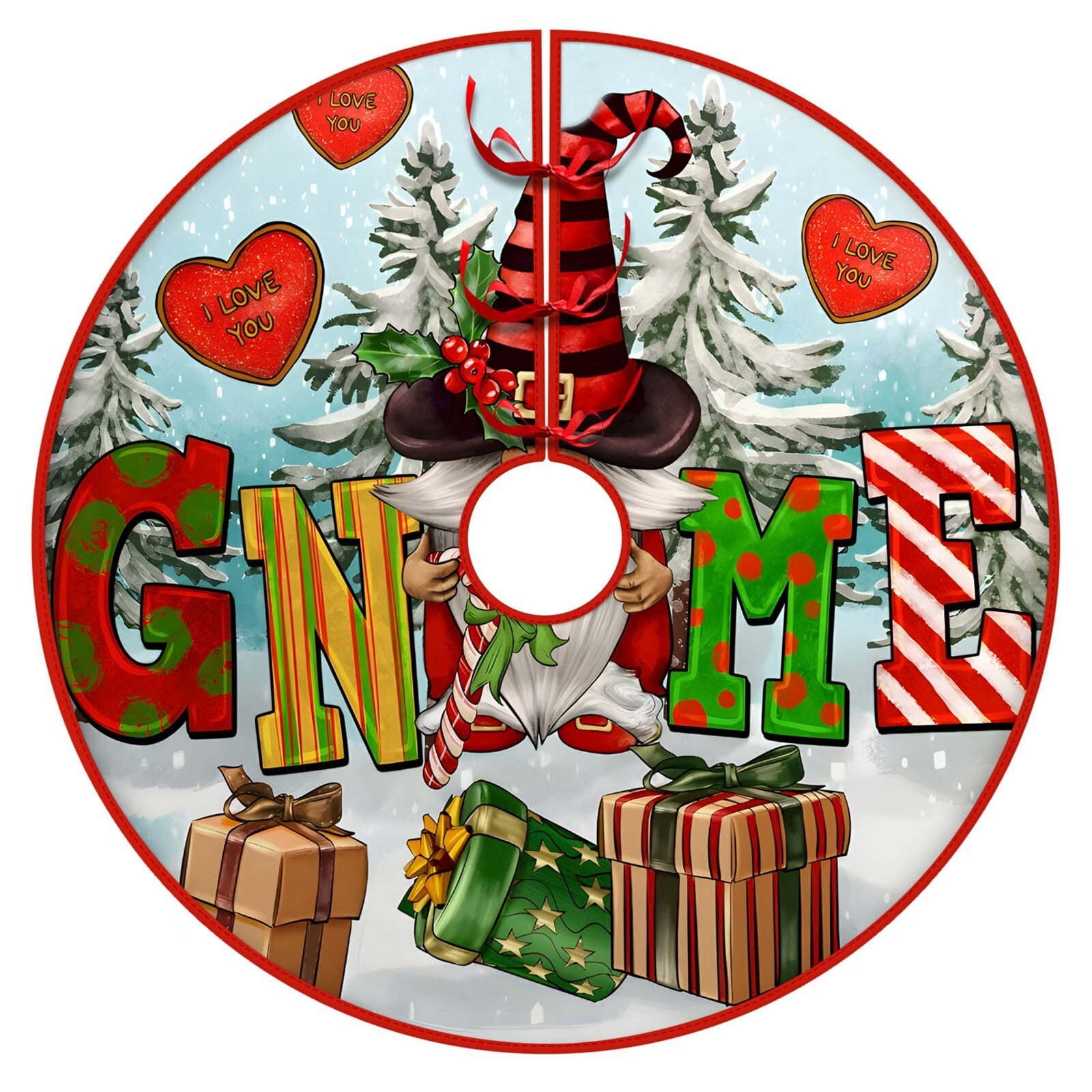 Christmas Tree Skirt Christmas Decoration Tree Skirt Pink Snowman