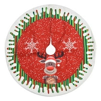 Christmas Tree Skirt Christmas Ornaments 80CM Printed Tree Skirt Home Christmas Tree Decoration 50% off Clearance!