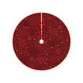 thumbnail image 1 of Christmas Tree Skirt, Christmas Tree Decoration, 35 Inch Red Snowflake Tree Skirt for Holiday Party, Soft Cloth Material, 1 of 7