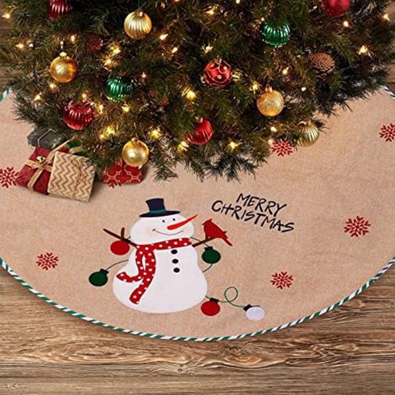Christmas Tree Skirt Christmas Tree Ornament Lattice Style Soft Christmas Tree Mat Pattern,1 x Christmas Tree Skirt,As Shown
