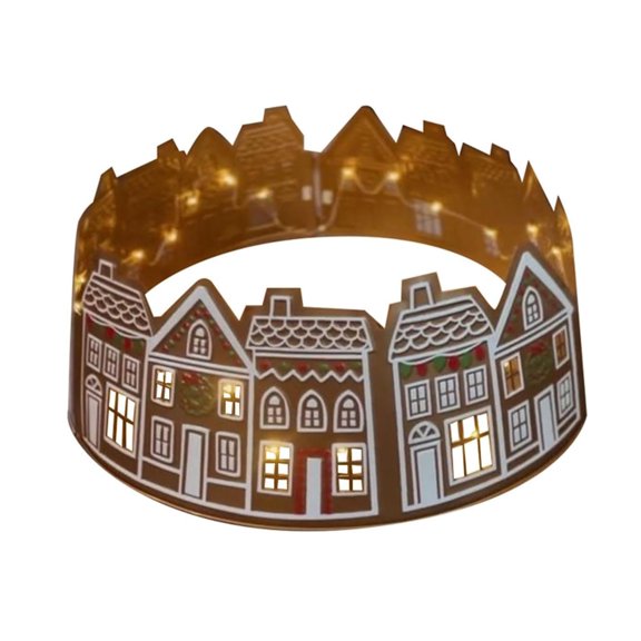 Christmas Tree Skirt Christmas Tree Ring Lights Up Christmas Tree Christmas Tree Stand Base Cover Decoration Christmas Tree Collar LED Christmas Tree Collar