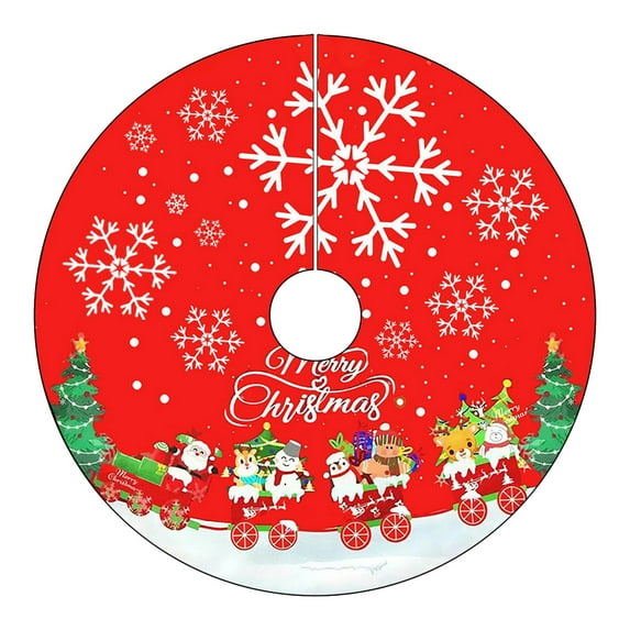 Christmas Tree Skirt Christmas Tree Skirt Decorations - Santa Claus Snowflake Christmas Tree Skirt - Exquisite Tree Base Decorations - Tree Skirt