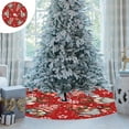 thumbnail image 1 of Christmas Tree Skirt, Classic Faceless Old Man Christmas Decoration, Festive Tree Bottom Decoration Apron for Holiday Gatherings, Red and Pink Polyester Skirt 36.22 Inch, 1 of 8