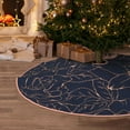 Christmas Tree Skirt, CopperGold Gloss Outline Flower Christmas