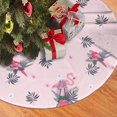 Christmas Tree Skirt, Cute Cartoon Parrot Flamingo Flower Plush Soft