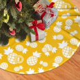 Christmas Tree Skirt, Cute Pineapple Yellow Plush Soft Christmas Tree