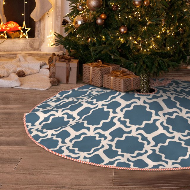 Christmas Tree Skirt Exotic Geometric Patterns Halloween Tree Skirt