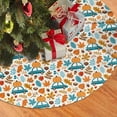 Christmas Tree Skirt, Falling Pumpkins On Car Soft Funny Christmas Tree Decorations Indoor