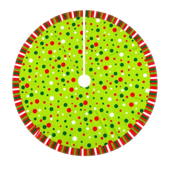 Christmas Tree Skirt, Festive Printed Xmas Tree Mat, Traditional ...