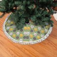 Christmas Tree Skirt, Funny Cat Face Christmas Tree Decorations Indoor