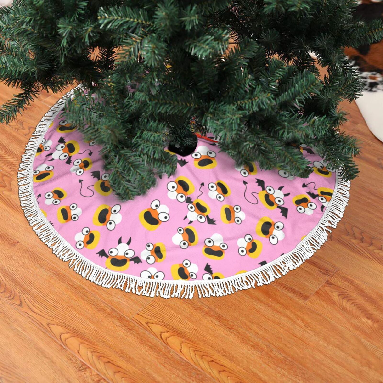 Christmas Tree Skirt, Funny corn spider web A Christmas Tree
