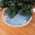 Christmas Tree Skirt, Gold And Blue colorful fire Christmas Tree