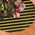 Christmas Tree Skirt, Gold Glitter Plush Soft Christmas Tree