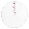 thumbnail image 1 of Christmas Tree Skirt,Golden Christmas Snowflake Pattern Christmas Tree Decor with Red Ribbon Ties,Round Shape,Christmas Decorations for Home 48"x48", 1 of 7