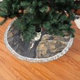thumbnail image 1 of Christmas Tree Skirt, Graceful Snow Leopard Christmas Tree Decorations Indoor, Tree Skirts Mat With Tassel Trim for Halloween New Year Holiday Christmas Party Decor 30 Inches, 1 of 7