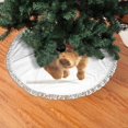 Christmas Tree Skirt, Happy Running Dog Christmas Tree Decorations