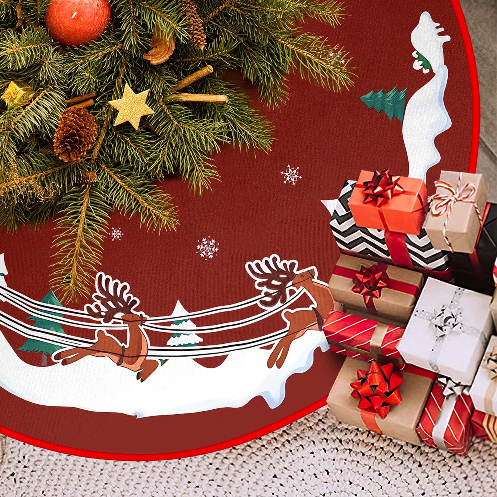 Christmas Tree Skirt, Holiday Decoration, Festive Tree Skirt for — free download