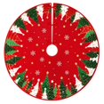 thumbnail image 1 of Christmas Tree Skirt Holiday Home Party Design Hides Tree Stand and Wires Firmly Non-Slip Washable Durable for Christmas Celebrations Under Tree Decoration Style, 1 of 3