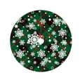 thumbnail image 1 of Christmas Tree Skirt, Holiday Tree Decor, Large 120cm Christmas Tree Cluster Decoration with Spacious Storage Pockets, Durable Fabric Material, Festive Red Green White Design for Indoor Outdoor Use, 1 of 7
