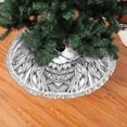 Christmas Tree Skirt, Intricate Cat Mandala Christmas Tree Decorations