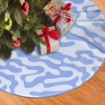 Christmas Tree Skirt, Light Blue Camouflage Plush Soft Christmas Tree