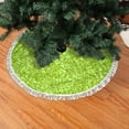 Christmas Tree Skirt, Lime green glitter Christmas Tree Decorations