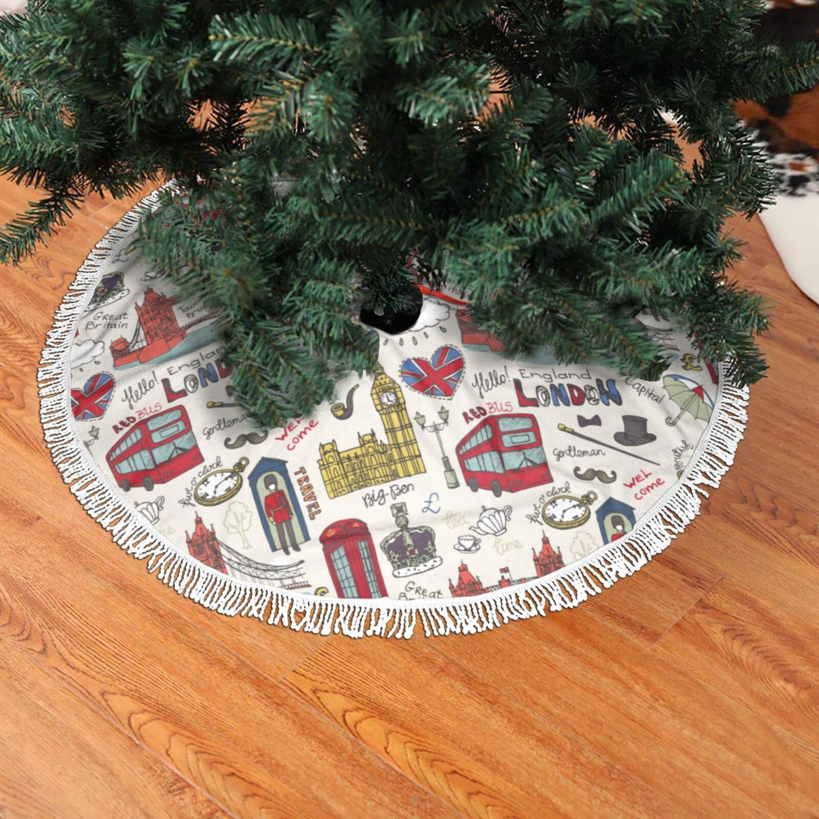 Christmas Tree Skirt, London Landmark1 Christmas Tree Decorations